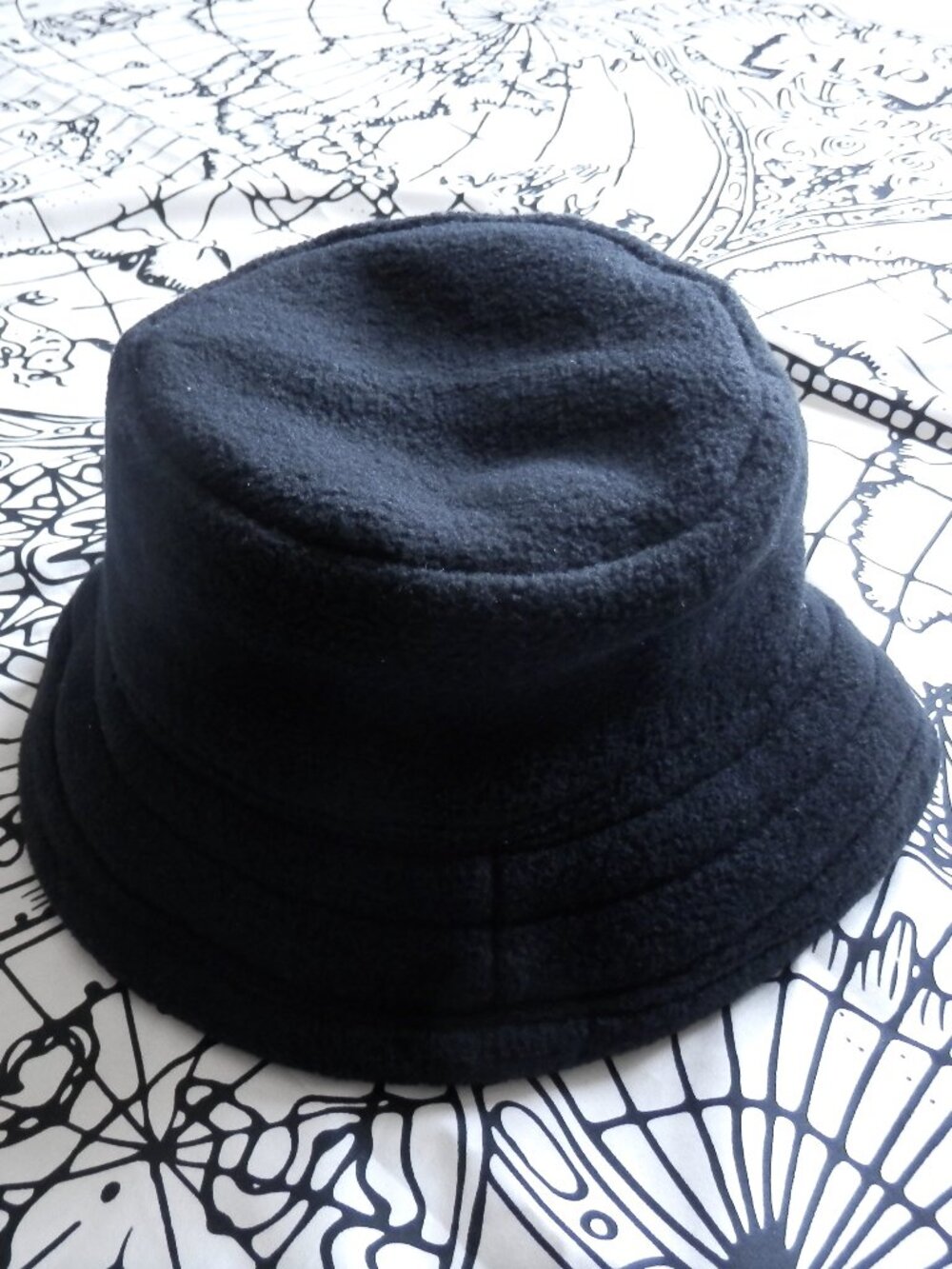 New York Hat & Cap Company Vintage Black Fleece Bucket Hat